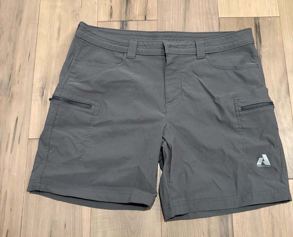 Eddie Bauer First Ascent Hiking Shorts Size 12 Gray Nylon